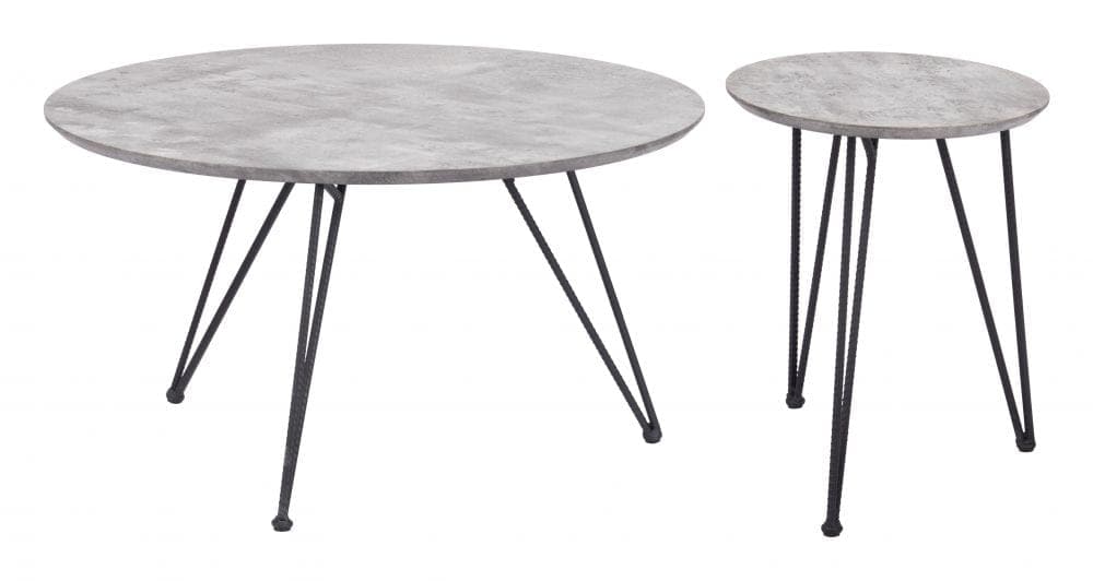 Kerris Coffee Table Set Gray & Black | Bohemian Home Decor