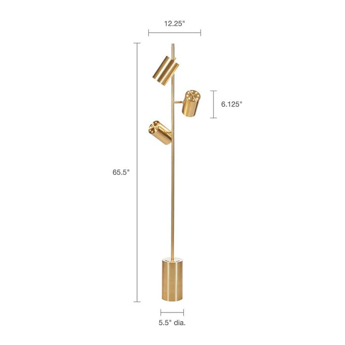 Alta 3-Light Metal Floor Lamp | Bohemian Home Decor