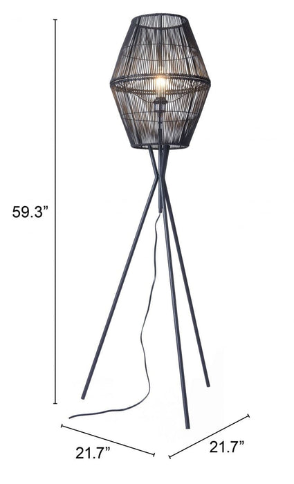 Billie Floor Lamp Black | Bohemian Home Decor