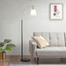 Bristol Arched Metal Floor Lamp with Frosted Glass Shade | Bohemian Home Decor