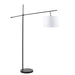 Keller Adjustable Arched Floor Lamp with Drum Shade | Bohemian Home Decor