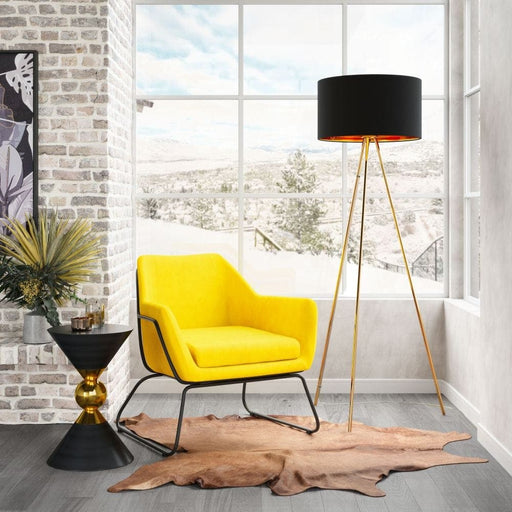 Mariel Floor Lamp Black & Gold | Bohemian Home Decor