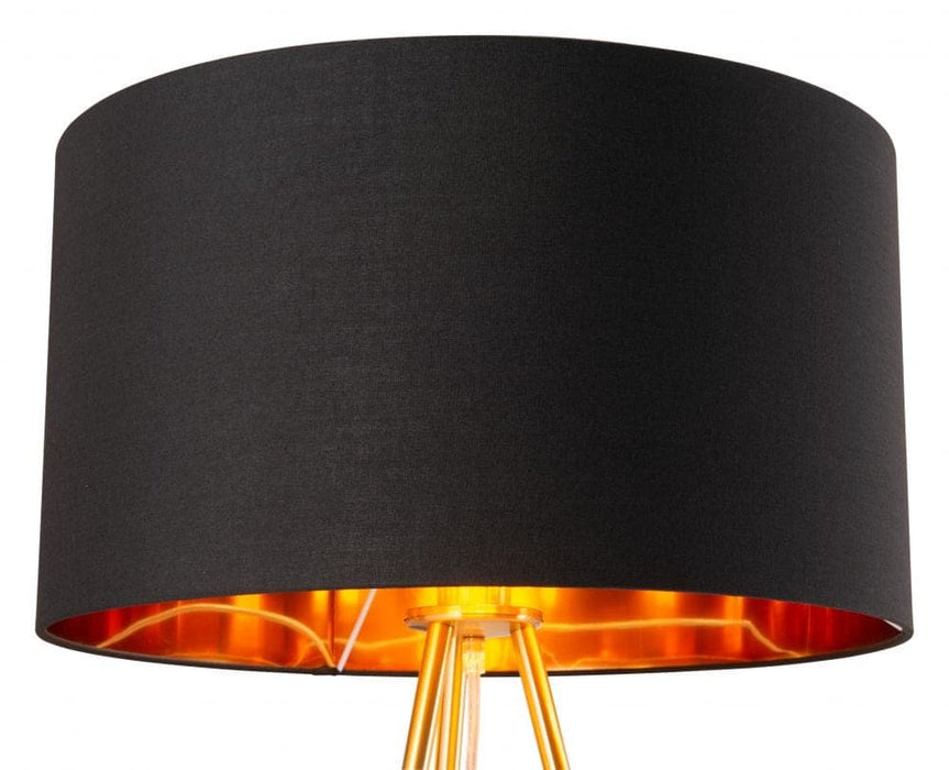 Mariel Floor Lamp Black & Gold | Bohemian Home Decor