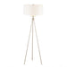 Pacific Metal Tripod Floor Lamp with Glass Shade | Bohemian Home Decor