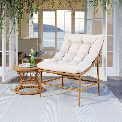 Merilyn Accent Chair Beige & Natural | Bohemian Home Decor
