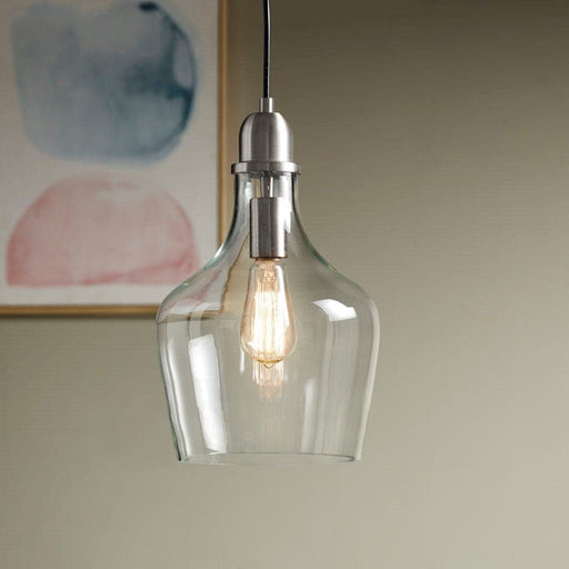 Pendant Light Auburn Bell Shaped Glass Pendant -Free Shipping by Bohemian Home Decor