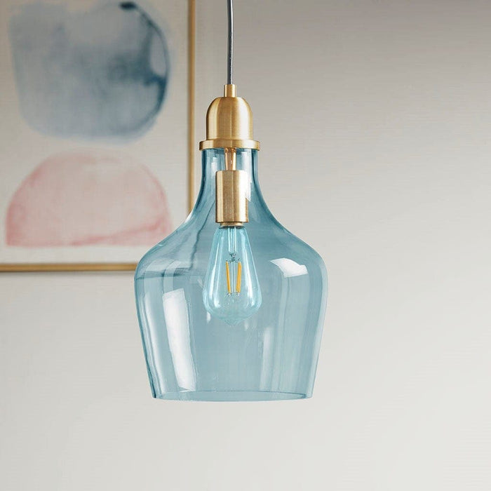 Auburn Bell Shaped Glass Pendant | Bohemian Home Decor