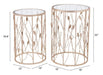 Side Table Set of 2 Sage Side Tables Gold Gold, Clear -Free Shipping by Bohemian Home Decor