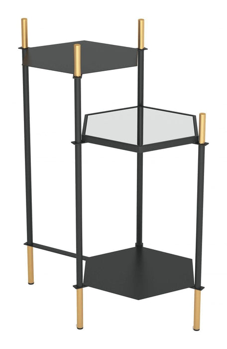 William Side Table Gold & Black | Bohemian Home Decor