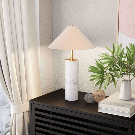 Ciara Table Lamp Beige & White | Bohemian Home Decor