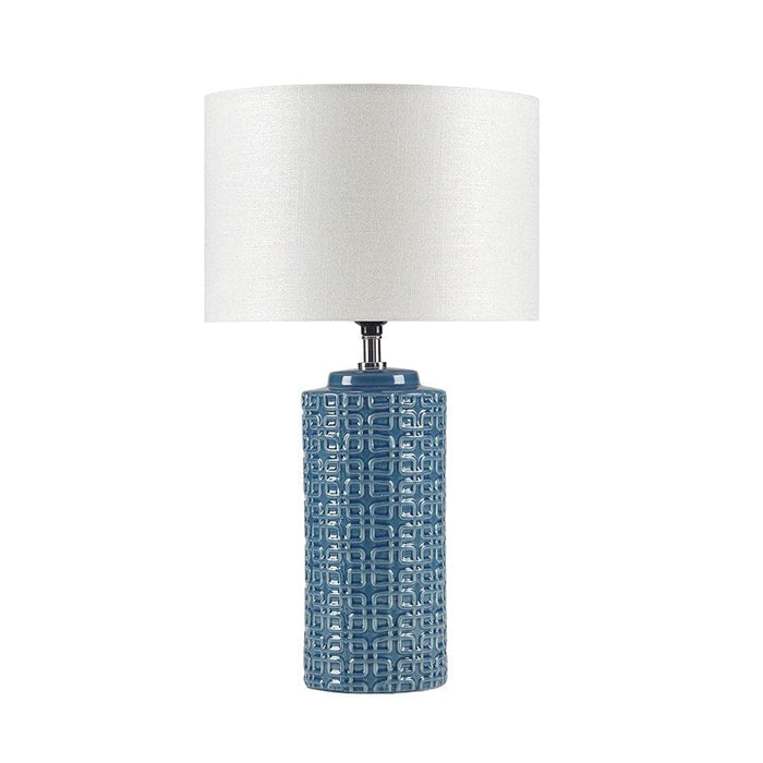 Jayda Geometric Ceramic Table Lamp | Bohemian Home Decor