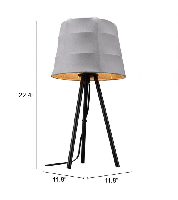 Mozzi Table Lamp Gray & Black | Bohemian Home Decor