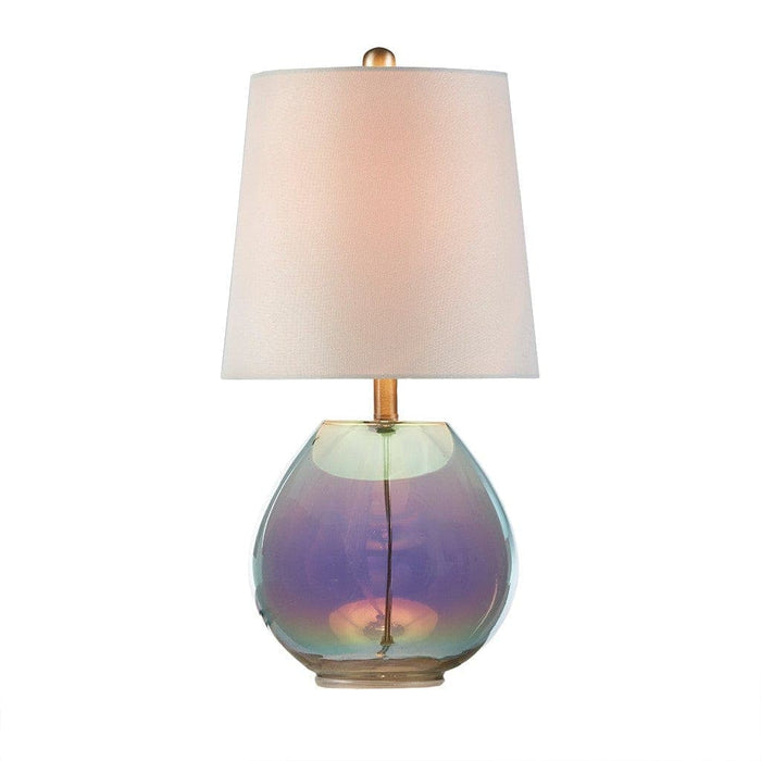 Ranier Iridescent Glass Table Lamp | Bohemian Home Decor
