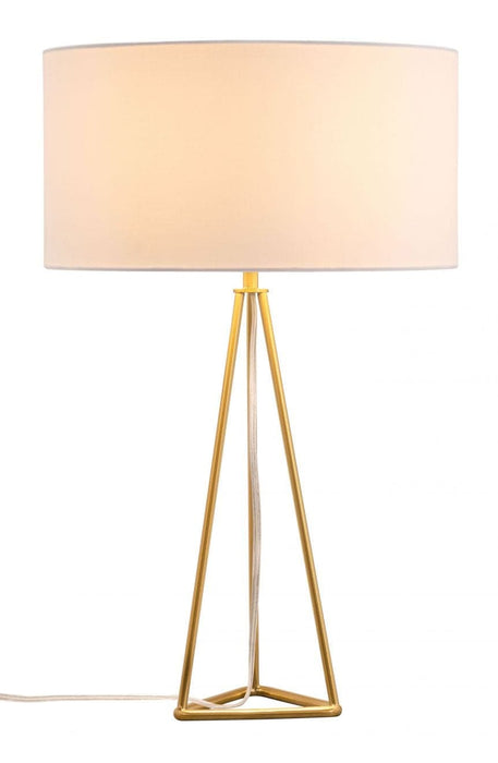 Sascha Table Lamp White & Brass | Bohemian Home Decor