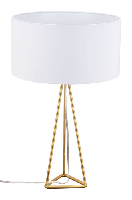 Sascha Table Lamp White & Brass | Bohemian Home Decor