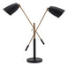 Tanner Table Lamp Black & Brass | Bohemian Home Decor
